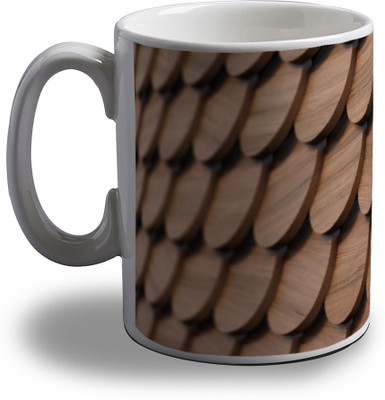 

Artifa Wooden Circles Image Porcelain, Ceramic Mug(350 ml), Multicolor