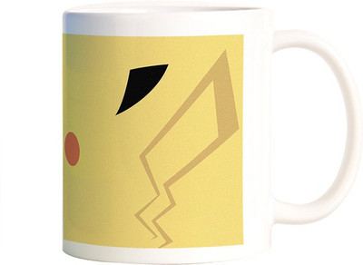 

Rangeele Inkers Pikachu minimal Ceramic Mug(300 ml), Multicolor