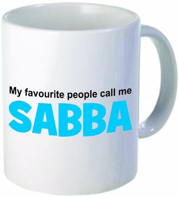 

Rikki Knight LLC Favourite People Call Me Sabba - Quote -11 oz Ceramic Coffee Cup Ceramic Mug(60 ml), Multicolor