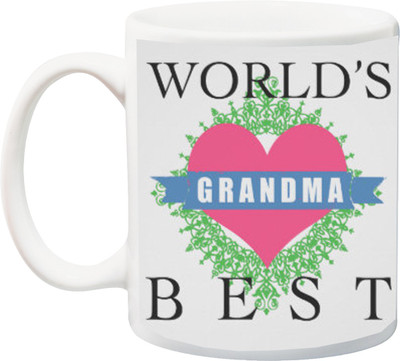 

ME&YOU Gift for Grandmother/Grandma/Nani/Dadi On Birthday/Special Occasion;World grandma best printed Ceramic Mug(325 ml), Multicolor