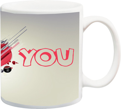 

ME&YOU Gift for Husband/Wife/Boyfriend/Girlfriend/Couple On Valentine's Day i Love you Red 3D Printed Ceramic Mug(325 ml), Multicolor