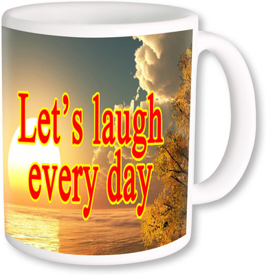 

PhotogiftsIndia Lets Laugh Every Day Ceramic Mug(325 ml), Multicolor