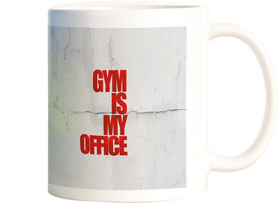 

Rangeele Inkers Gym is My Office Ceramic Mug(300 ml), Multicolor