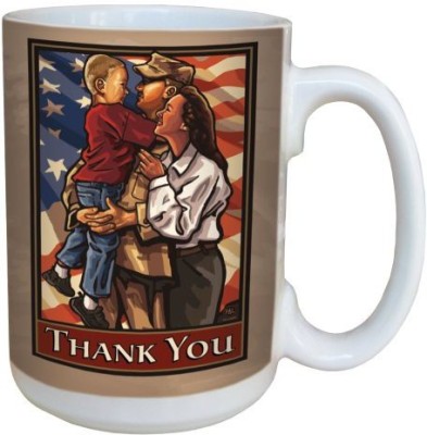 

Tree-Free Greetings Greetings 79451 Welcome Home Soldier by Paul A. Lanquist Ceramic with Full-Sized Handle, 15-Ounce, Multicolored Ceramic Mug(60 ml), Multicolor