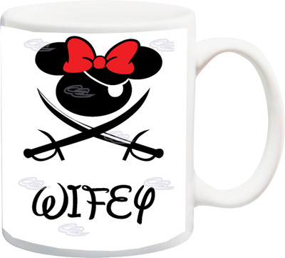 

ME&YOU Gift for Wife/Wifey/Girlfriend On Anniversary Or Valentine's Day Printed Ceramic Mug(325 ml), Multicolor
