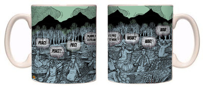 

Posterboy The Dal Lake Bazar Ceramic Mug(350 ml), Multicolor