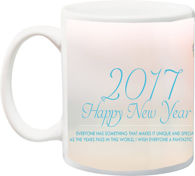 

ME&YOU Gift for Happy new year;2017 I wish everyone a fantastic printed Ceramic Mug(325 ml), Multicolor