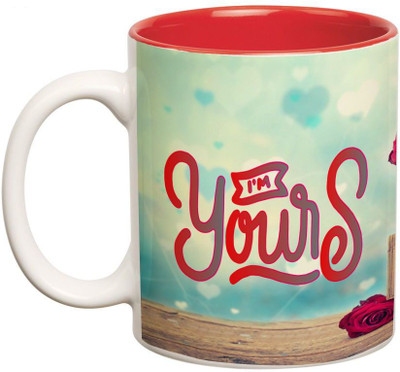 

Prithish I'm Yours Double Color Ceramic Mug(330 ml), Multicolor
