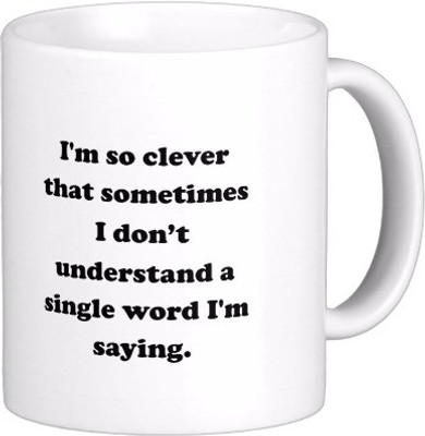 

Exoctic Silver Best Quoted Coffee 00029 Ceramic Mug(300 ml), Multicolor