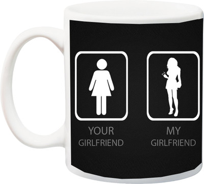 

ME&YOU Your Girlfriend My Galfriend Funny Valentine's Day Gift Ceramic Mug(325 ml), Multicolor