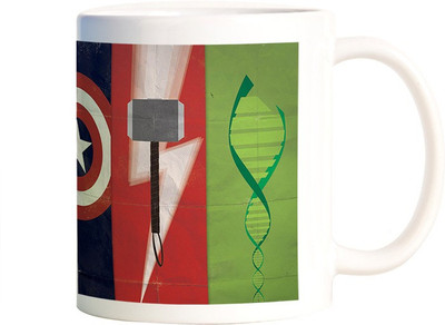 

Rangeele Inkers Avengers Comic Minimals Ceramic Mug(300 ml), Multicolor
