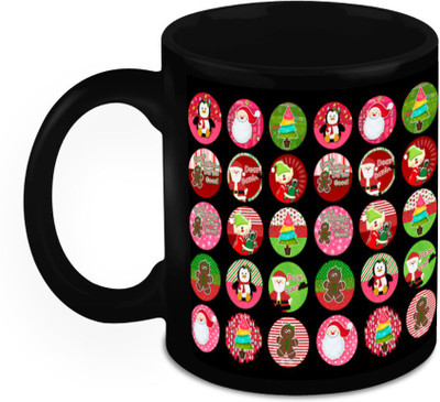 

Homesogood Cool Santa Claus Ceramic Mug(325 ml)