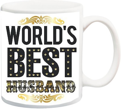 

ME&YOU Best Gift for Hubby on Birthday,Valentine's Day,Anniversary; World's Best Husband Printed Ceramic Mug(325 ml), Multicolor