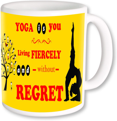 

PhotogiftsIndia Yoga Coffee 009 Ceramic Mug(325 ml), Multicolor