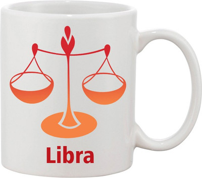 

Ashvah Libra Ceramic Mug(350 ml), Multicolor