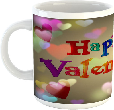 

Deeher Gifts Happy Valantine's Day design 29 Ceramic Mug(330 ml), Multicolor