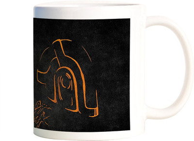 

Rangeele Inkers Daft Punk Line Art Ceramic Mug(300 ml), Multicolor