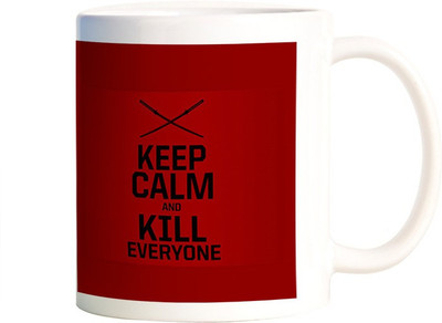 Rangeele Inkers Kill Everyone Ceramic Mug(300 ml), Multicolor