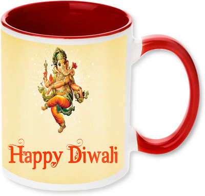 

Heyworlds happy diwali gifts 36 Ceramic Mug(325 ml), Multicolor