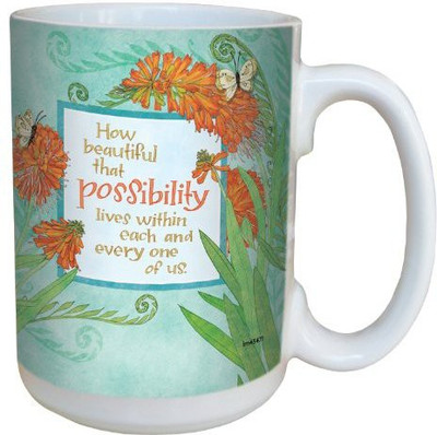

Tree-Free Greetings Greetings lm43471 Inspiring Orange Possibilities by Robin Pickens Ceramic with Full-Sized Handle, 15-Ounce Ceramic Mug(60 ml), Multicolor