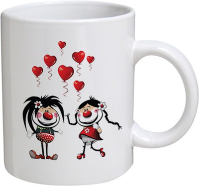 

Disginer Cases Love With Girls - MyBestow White Plain Coffee Ceramic Ceramic Mug(320 ml), Multicolor