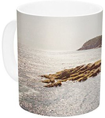 

Kess InHouse InHouse Jillian Audrey The Maine Coast Coastal Ceramic Coffee, 11 oz, Multicolor Ceramic Mug(60 ml)