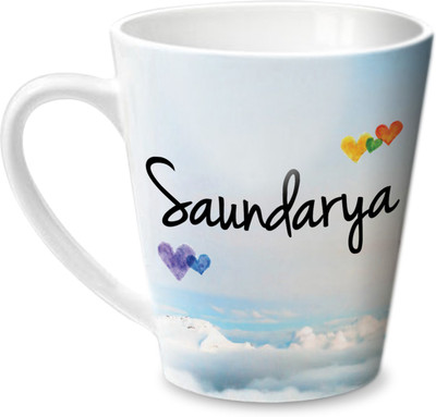 

Hot Muggs Simply Love You Saundarya Conical Ceramic Mug(350 ml)