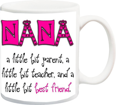 

ME&YOU Gift for Grandmother/Grandma/Nani/Dadi On Birthday/Special Occasion;Nana best friend printed Ceramic Mug(325 ml), Multicolor