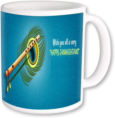 

PhotogiftsIndia Bansi On Krishna Janmashtami Ceramic Mug(325 ml), Multicolor