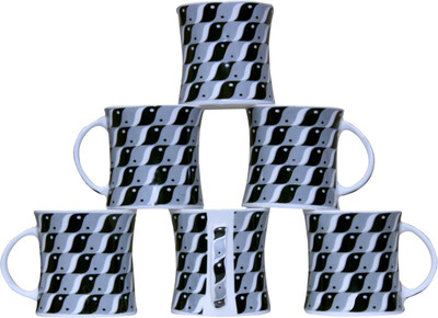 

Pearl Cups-7Y Bone China Mug(180 ml, Pack of 6), Multicolor