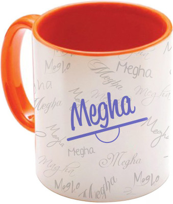 

SKY TRENDS Megha Birthday Gift Orange Coffee 350 ML Ceramic Mug(350 ml), Multicolor