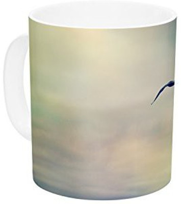 

Kess InHouse InHouse Sylvia Cook Freedom Birds Sky Ceramic Coffee, 11 oz, Multicolor Ceramic Mug(60 ml)