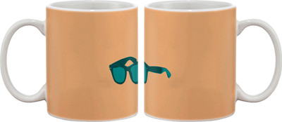 

Artifa Blue Sun Shades Printed Design Porcelain, Ceramic Mug(350 ml), Multicolor