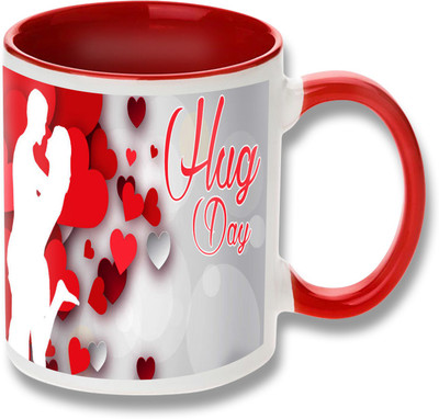 

Heyworlds happy hug day gifts 0006 Ceramic Mug(325 ml), Multicolor