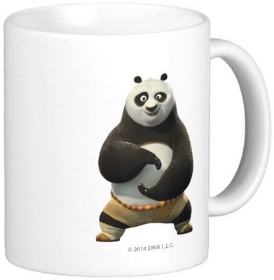 

Exoctic Silver Kung Fu Panda 09 Ceramic Mug(300 ml), Multicolor