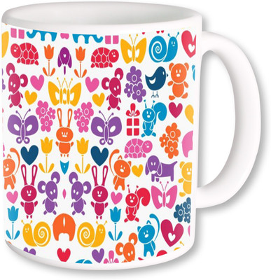 

Heyworlds gifts for color design Ceramic Mug(325 ml), Multicolor