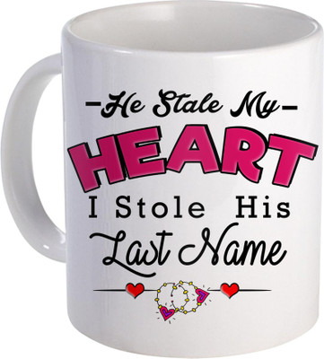 

SKY TRENDS Can't Help Falling in Love mug Best Gift for Valentine's Day, Her, Girlfriend,boy friend,husband, Wife,Birthday, Anniversary,Christmas or Any Holidays Design 048 Ceramic Mug(320 ml), Blue;white
