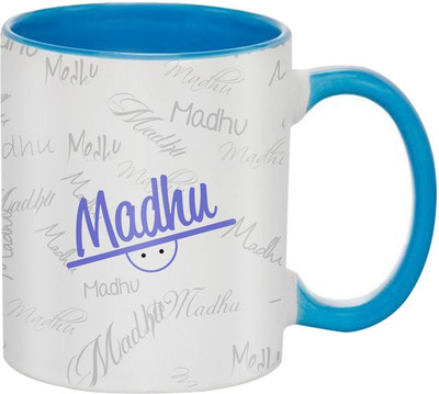 

SKY TRENDS Madhu Birthday Gift Coffee 350 ML Ceramic Mug(350 ml), Multicolor