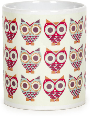 

Chumbak Wise Owls Ceramic Mug(300 ml), Multicolor