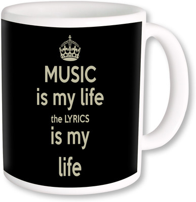 

PhotogiftsIndia Music is My Life Ceramic Mug(325 ml), Multicolor