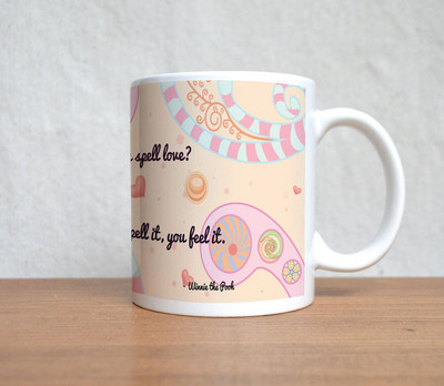 60% OFF on StyBuzz you don���t spell love you feel it quote valentine Porcelain Coffee Mug(300 ml)