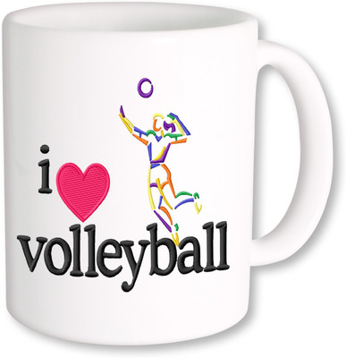 

PhotogiftsIndia I Love Volleyball Ceramic Mug(325 ml)