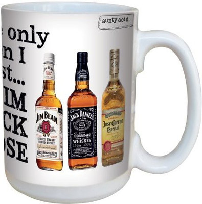 

Tree-Free Greetings Greetings lm43785 Hilarious Aunty Acid Jim Jack Jose by The Backland Studio Ceramic, 15-Ounce Ceramic Mug(60 ml), Multicolor