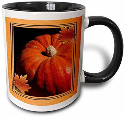 

3dRose The Great Pumpkin Two Tone Black, 11 oz, Black/White Ceramic Mug(60 ml), Multicolor