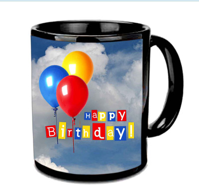 

Raj Laxmi balloons sky b'day black Ceramic Mug(350 ml)