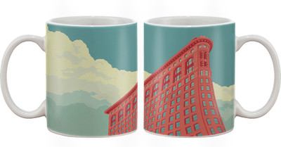 

Artifa Red Building Art Porcelain, Ceramic Mug(350 ml), Multicolor