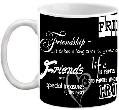 

EFW BEST FRIENDS FOREVER - FRIENDSHIP QUOTES PRINTED COFFEE Ceramic Mug(325 ml), Black
