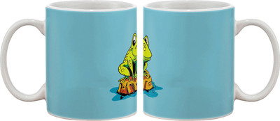 

Artifa Frog On Stone Cartoon Porcelain, Ceramic Mug(350 ml), Multicolor