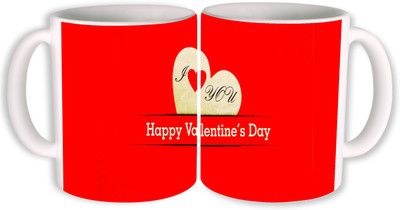 

PhotogiftsIndia Happy Valentine Day 08 Ceramic Mug(325 ml, Pack of 2)