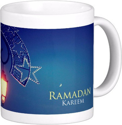 

Exoctic Silver Eid Mubarak AB016 Ceramic Mug(300 ml), Multicolor